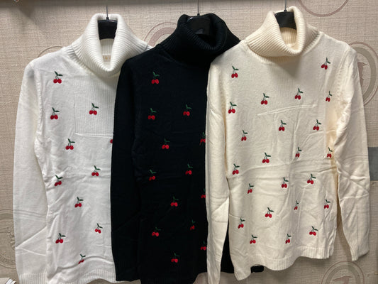 Pull collo alto Cherries Art-A7999