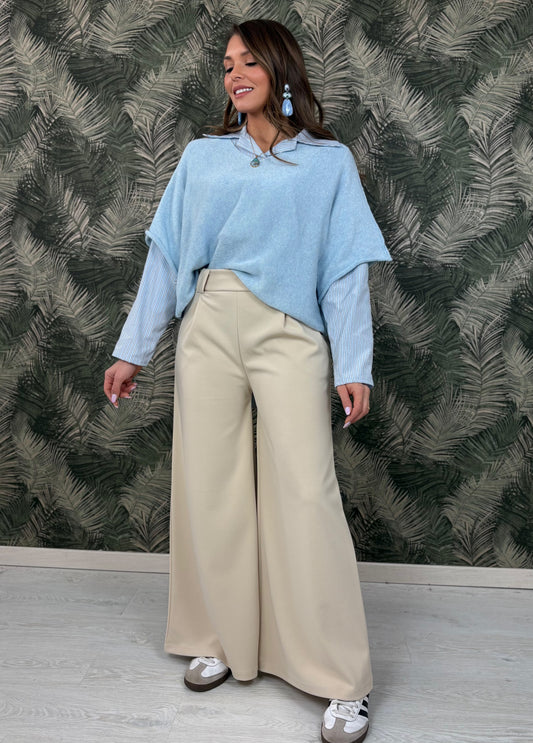 Pantalone coulotte con fusciacca