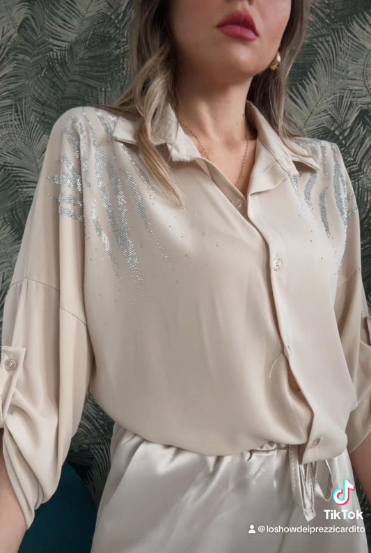 Camicia con strass