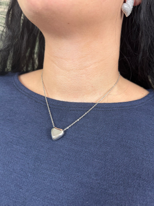 Collana con cuore in ottone