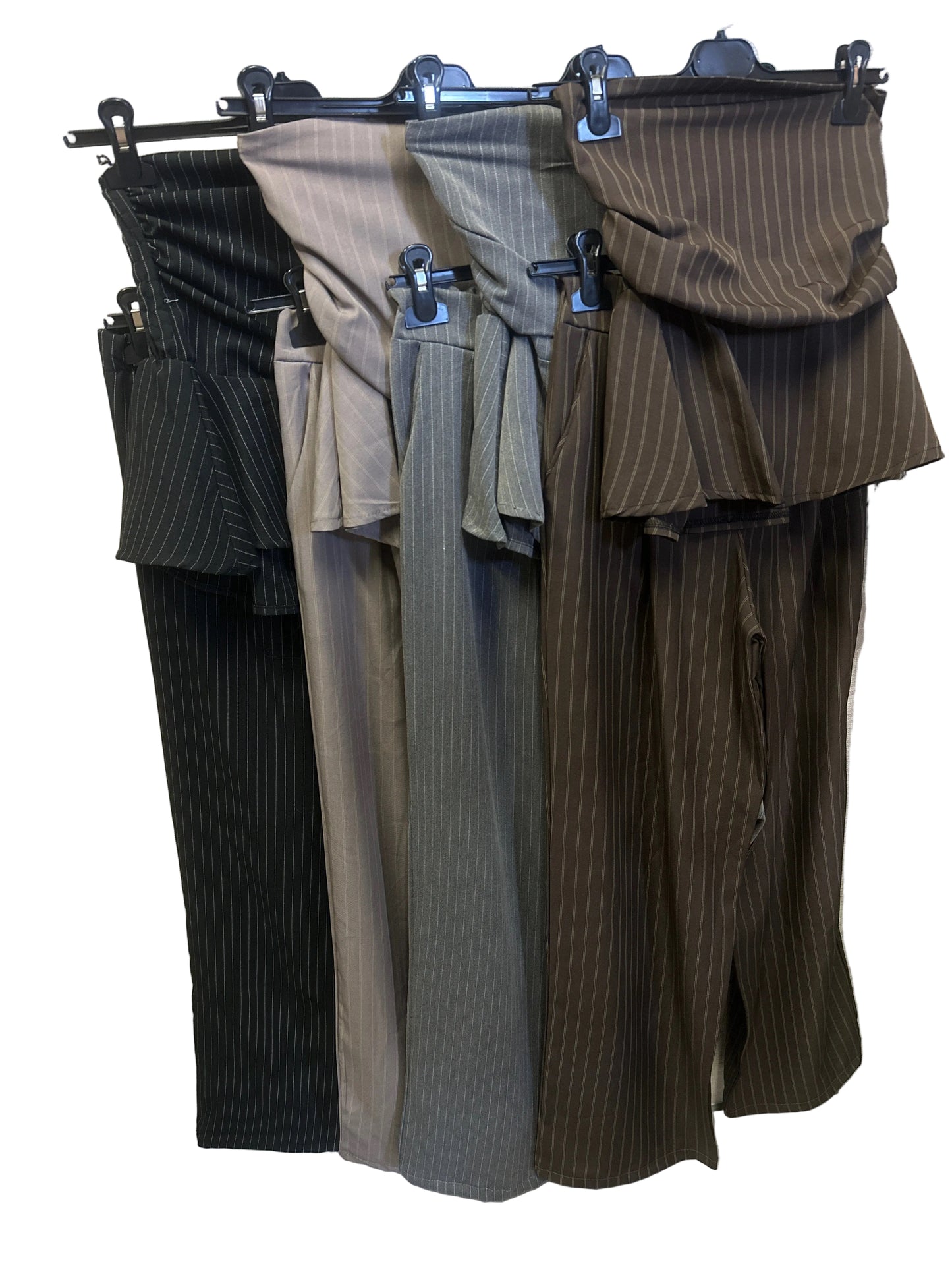 Coordset gessato top con voilá+pant