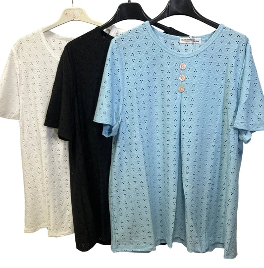 Camicia mezza manica traforata art.FG9533 promo3