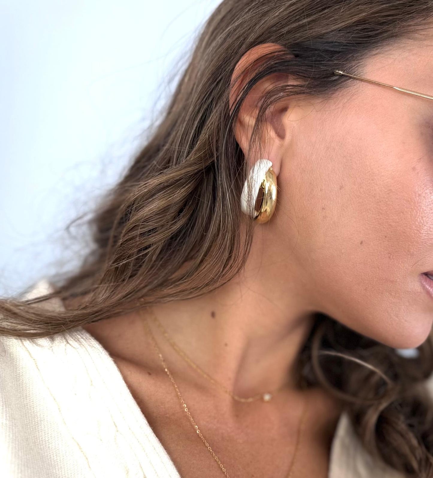 Orecchini doppio colore (misura grande)