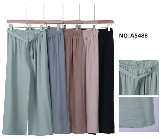 Pantalone tessuto fresco con fusciacca art.AS488