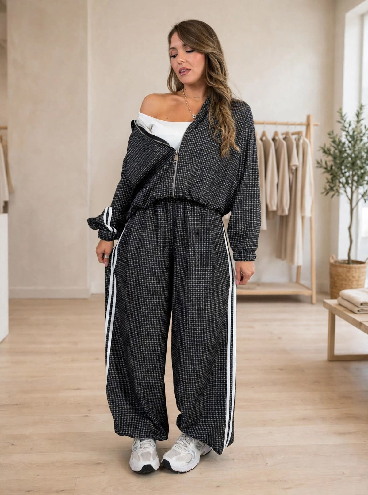 Coordset tuta sporty check