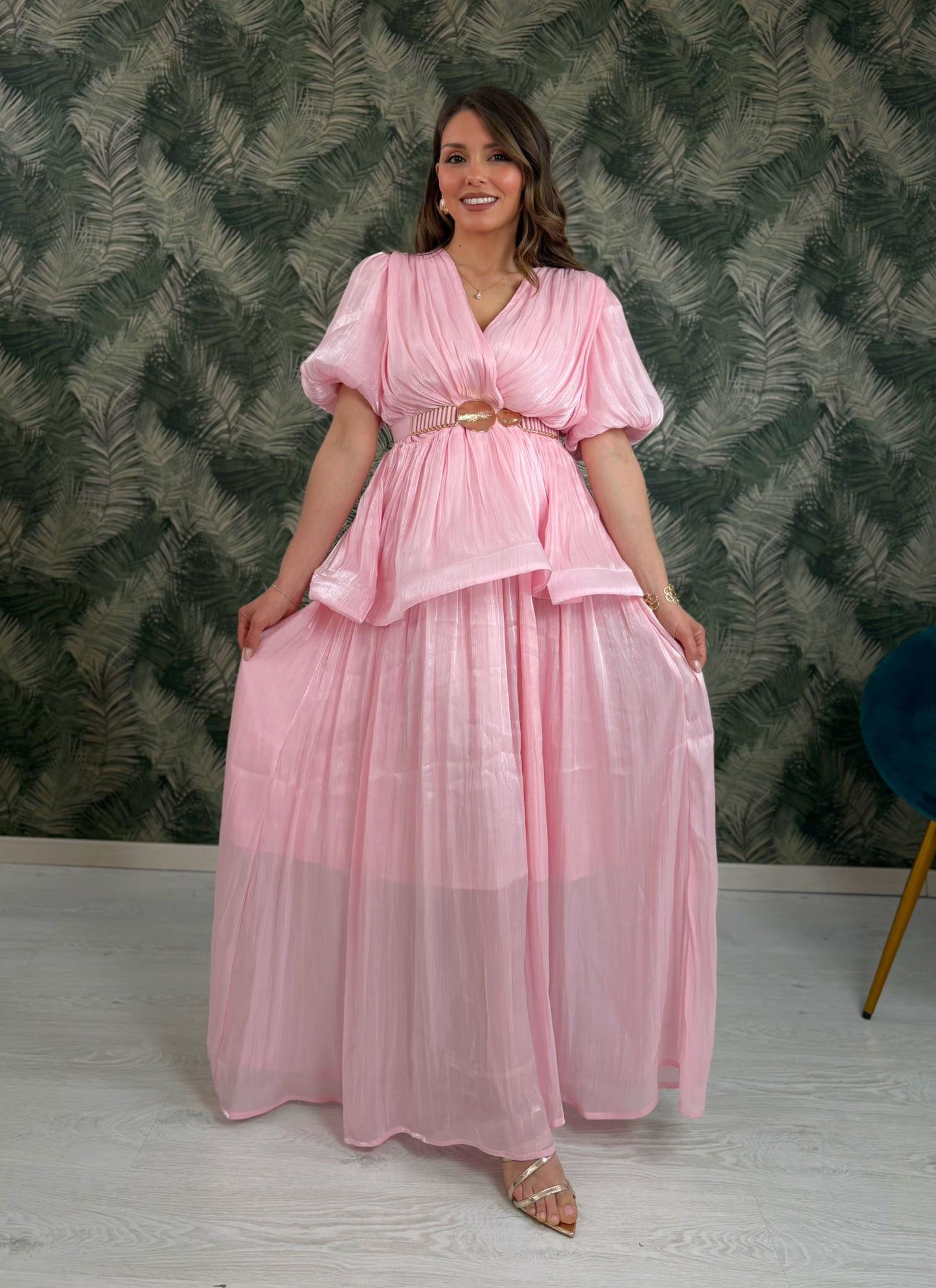 Abito Chiffon Princess con cintura Art-ev26105