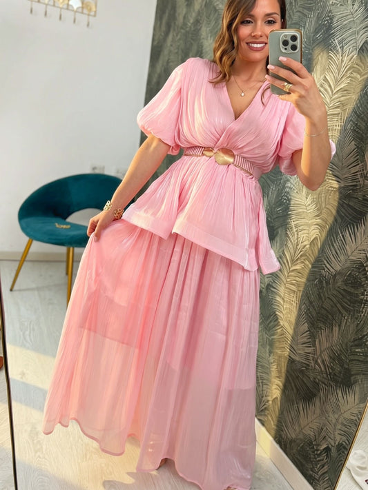 Abito Chiffon Princess con cintura Art-ev26105