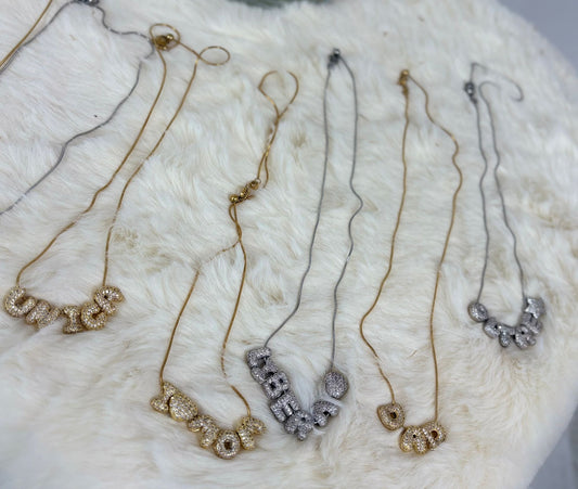 Lettera per collana componibile (color argento)