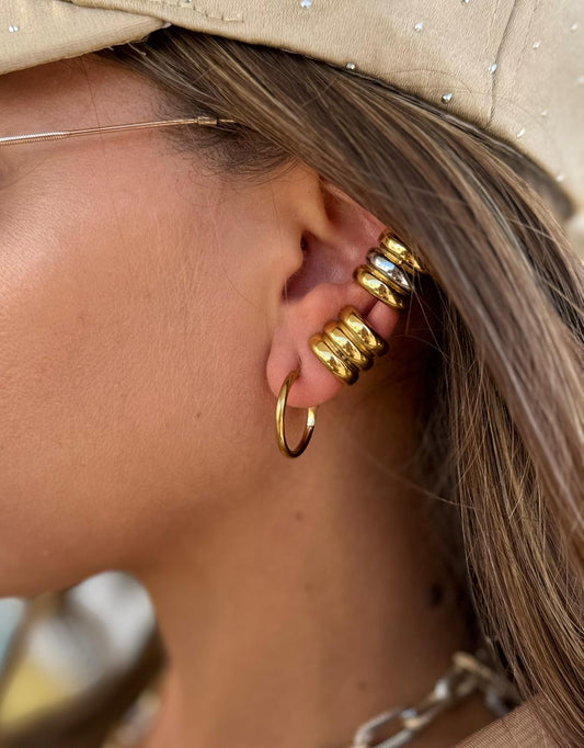 Orecchino clip metallo