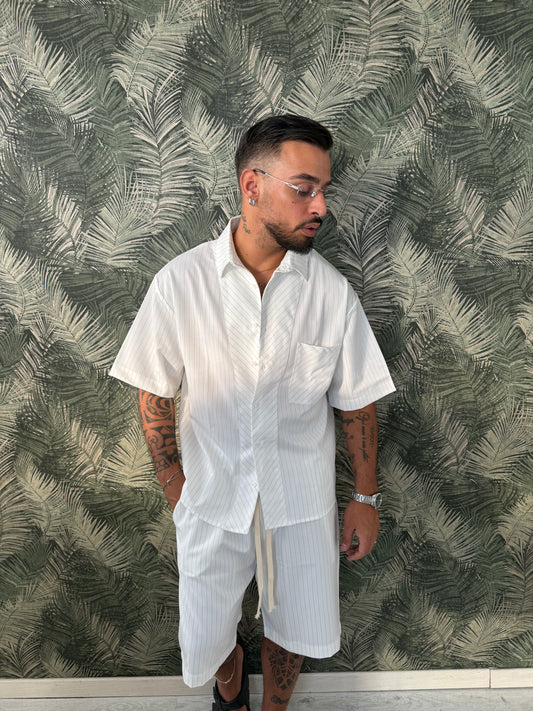 Coordset gessato Camicia+bermuda LSDP ART.w231