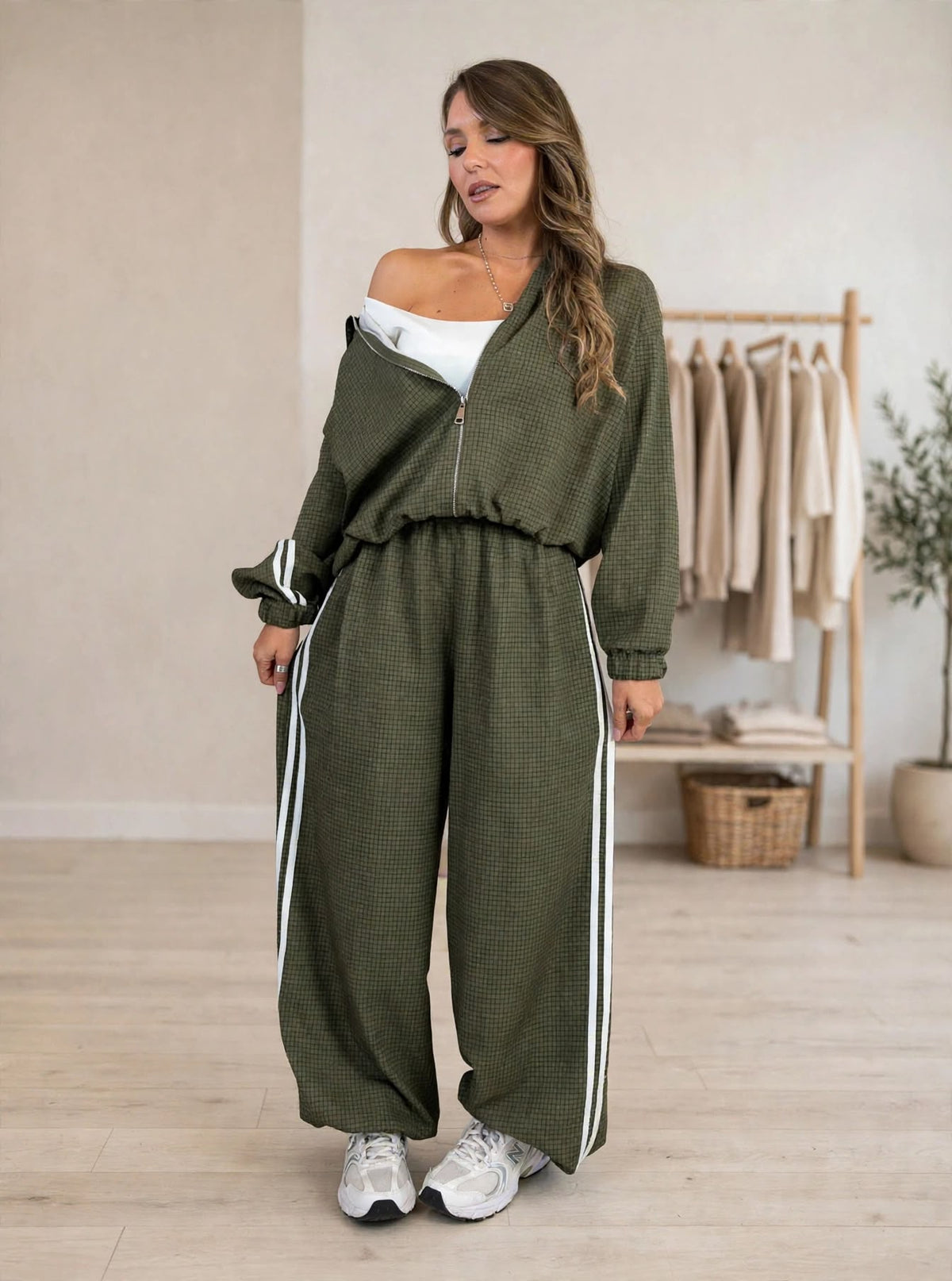 Coordset tuta sporty check