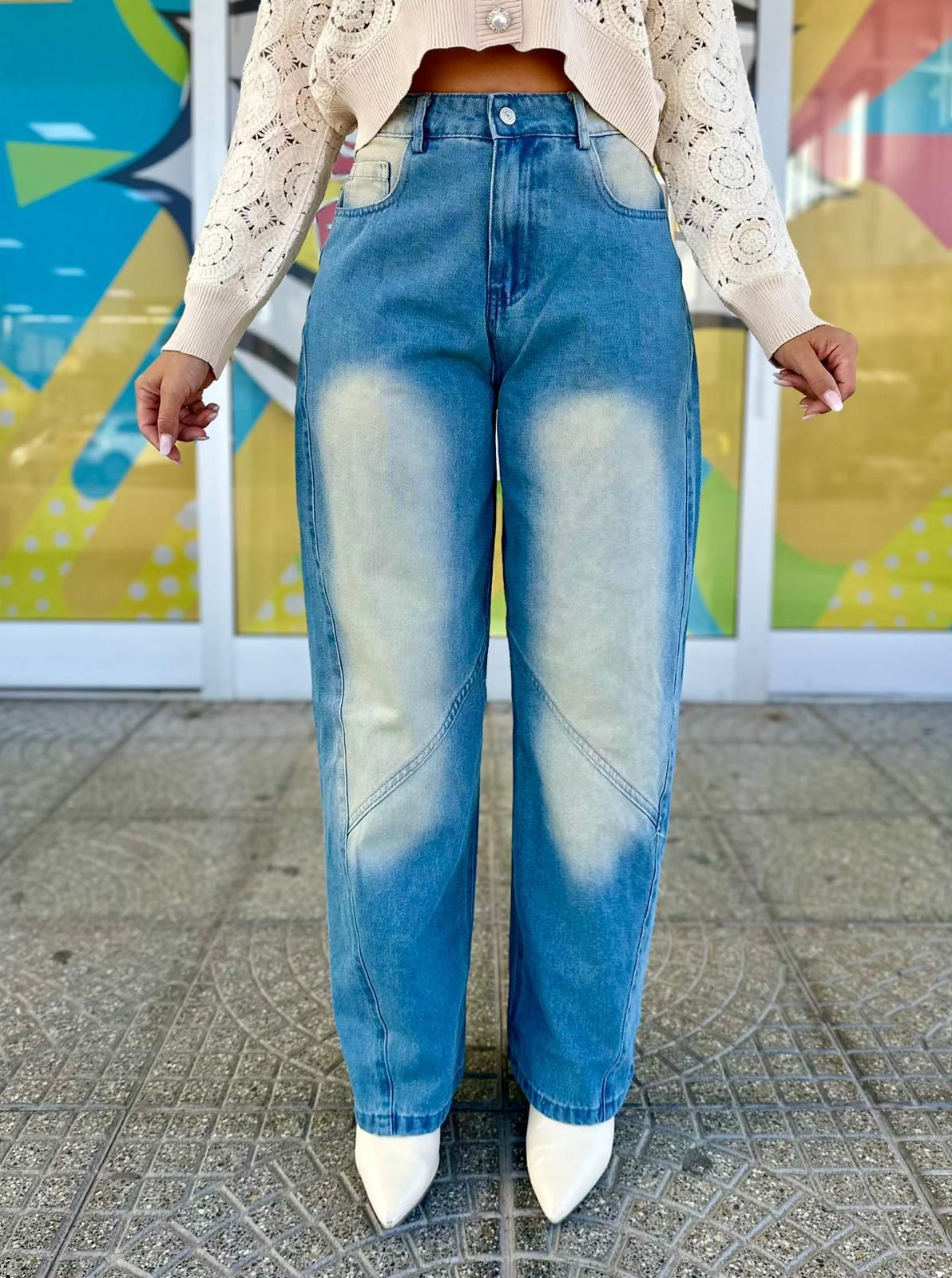 Jeans chiaro ballon