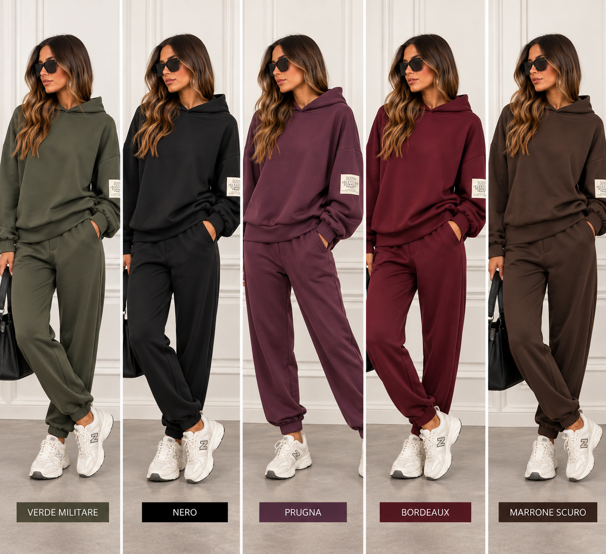 Coordset Tuta basic con cappuccio