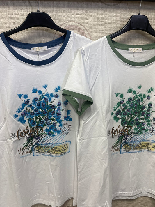 T-shirt fiori art- 8806