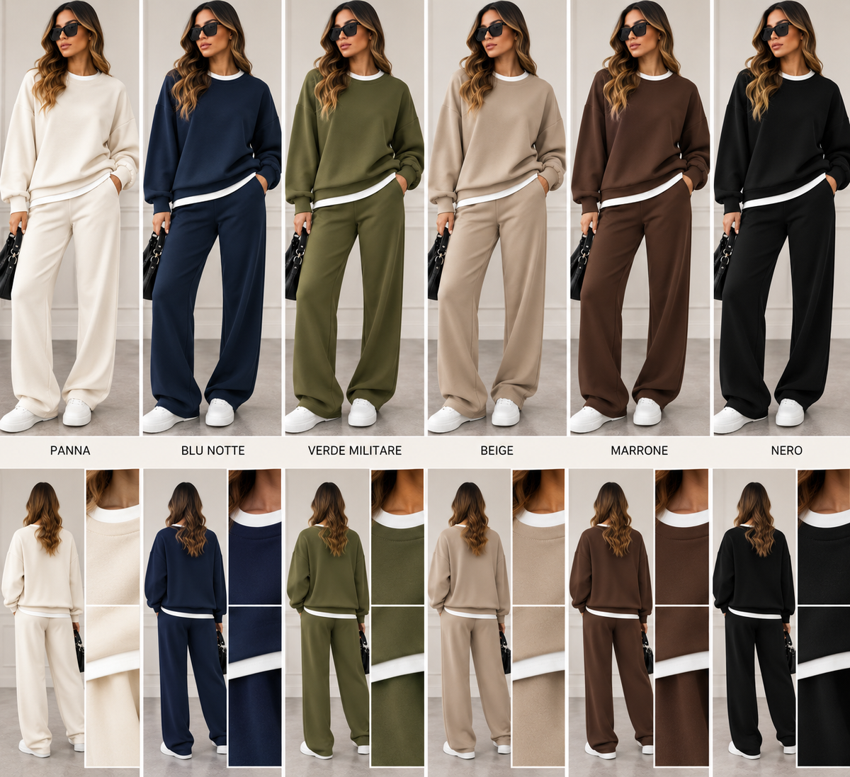Tuta basic con effetto t-shirt