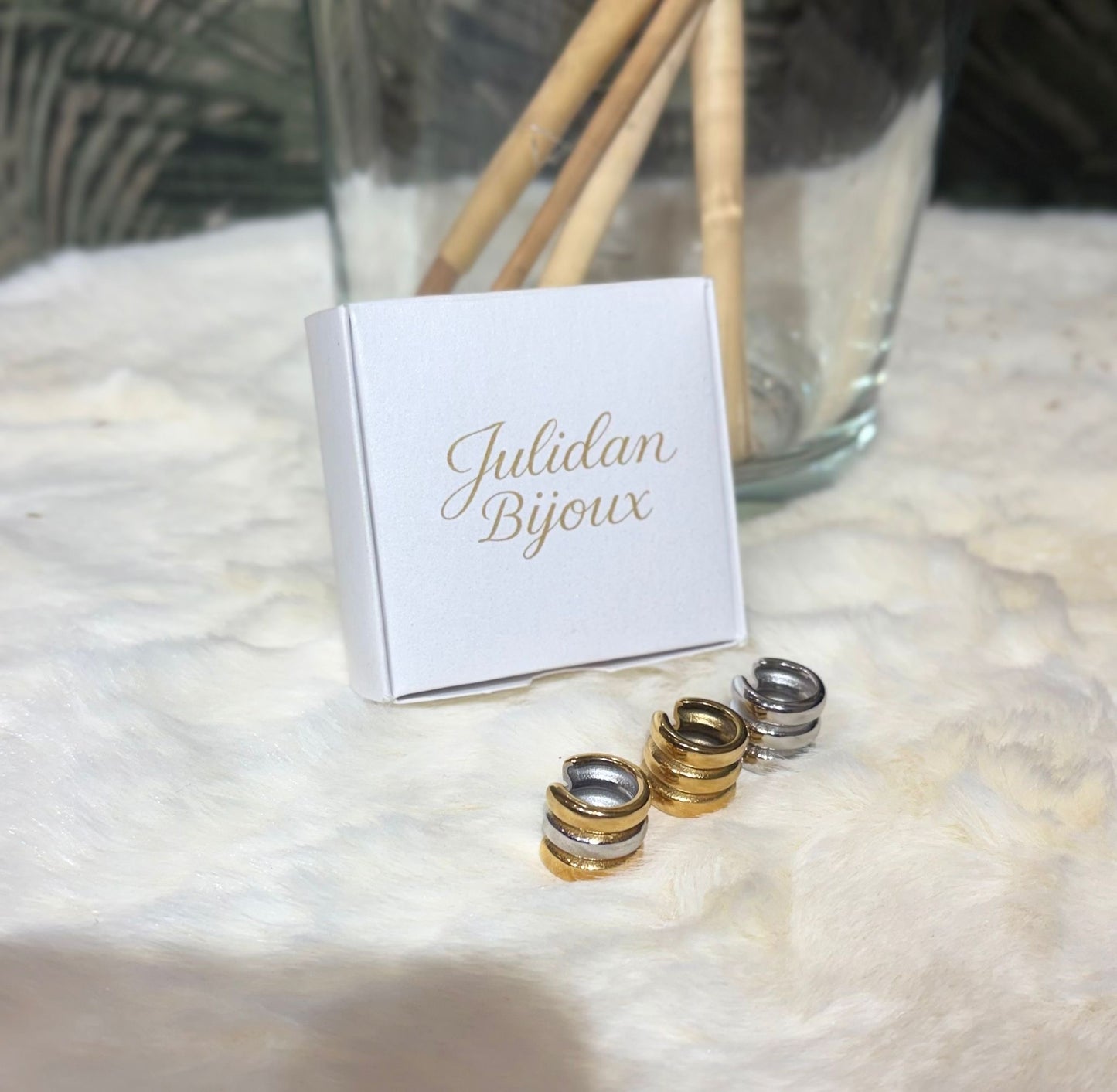 Orecchino clip metallo