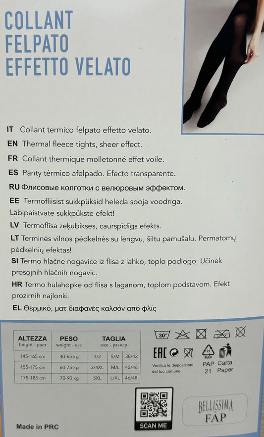 Collant bellissima felpati