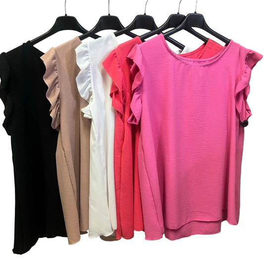 Blusa curvy con arriccio