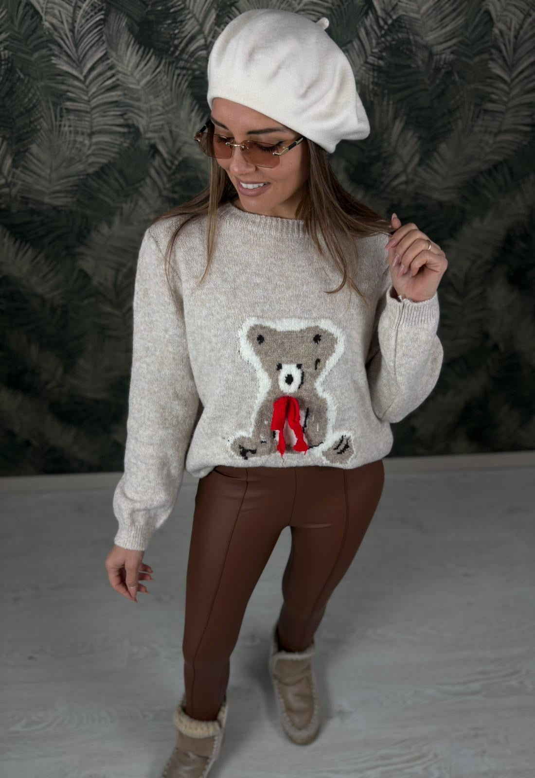 Pull lana pettinata teddy