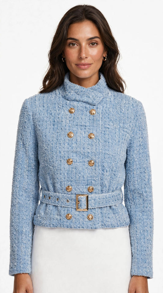 Giacca Tweed corta doppiopetto art- k223
