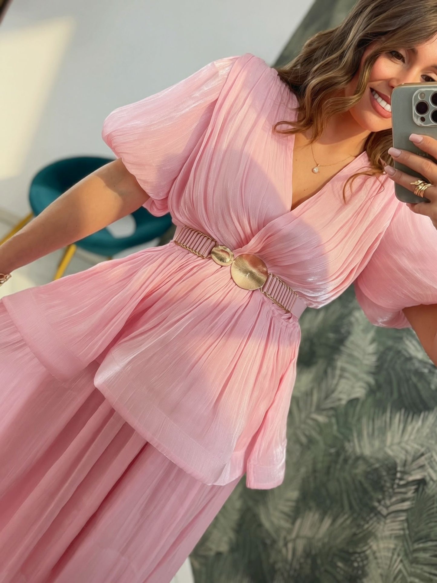 Abito Chiffon Princess con cintura Art-ev26105
