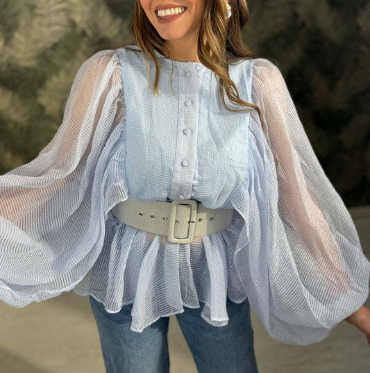 Camicia con cinturone in vita