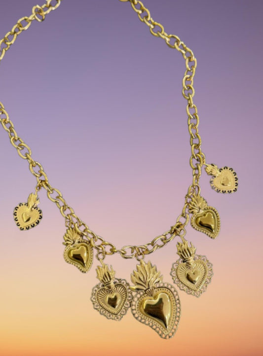 Collana multi cuore sacro