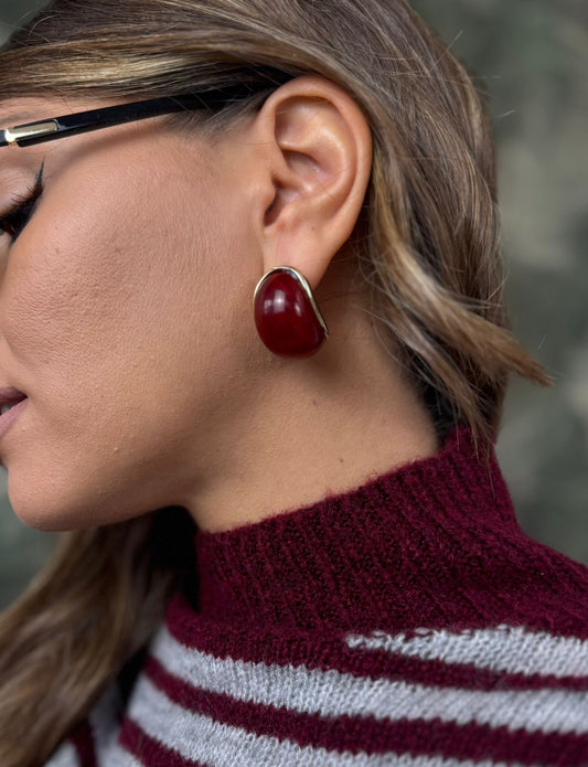 Orecchini piccoli a bottone base oro