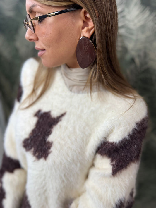 Orecchini in resina in base oro