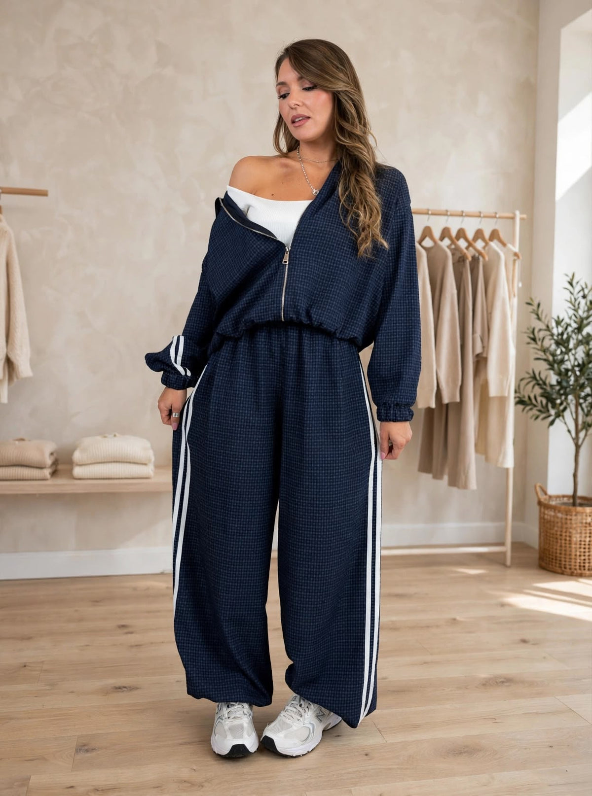 Coordset tuta sporty check