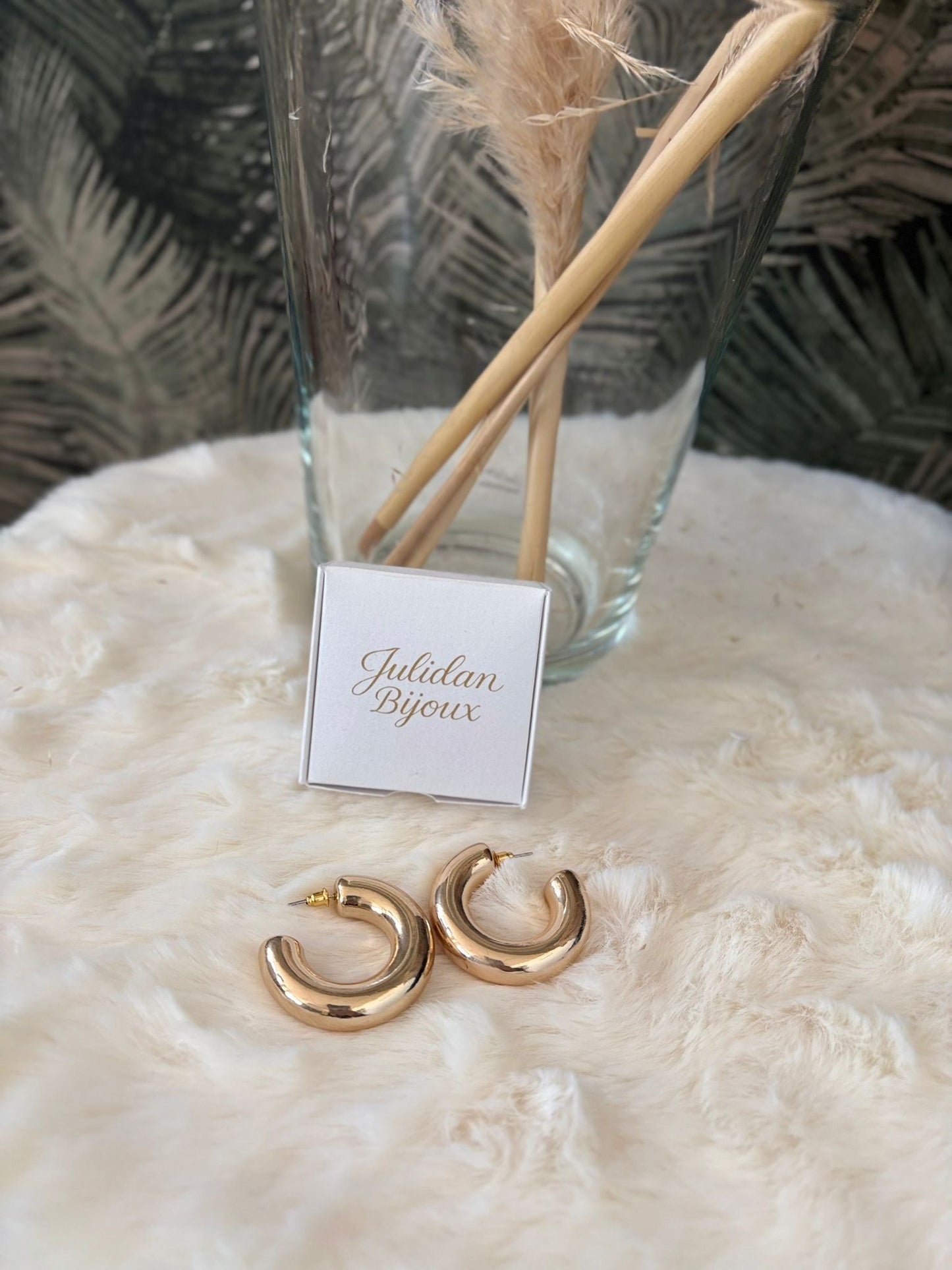 Orecchini celine in acciaio  (misura grande)