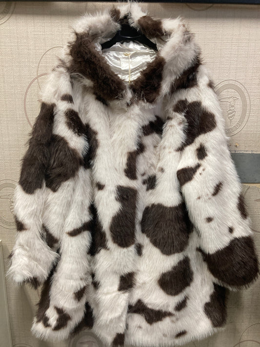 Pelliccia Cow con cappuccio art-2726