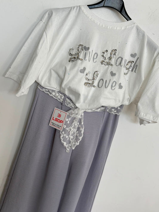 T-shirt live lavgh love art.K509