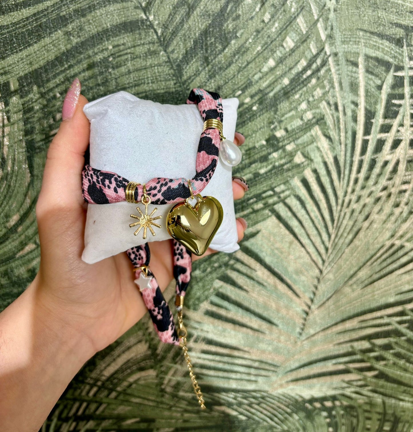 Collana foulard con cuore in acciaio promo