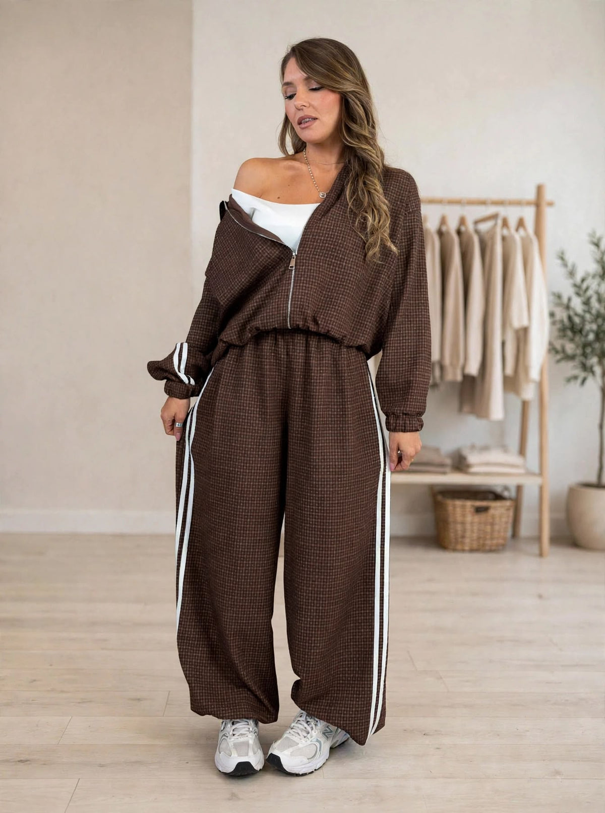 Coordset tuta sporty check
