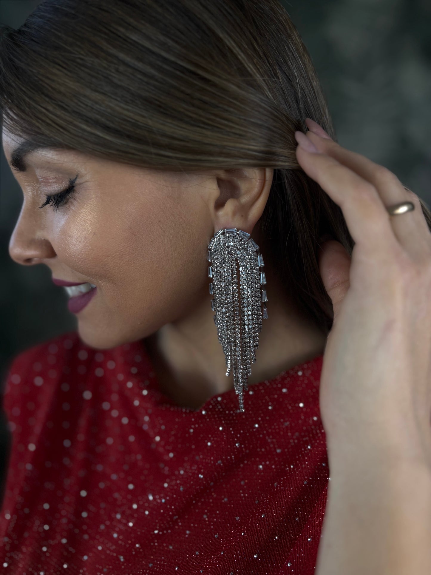 Orecchini pendenti luccicanti