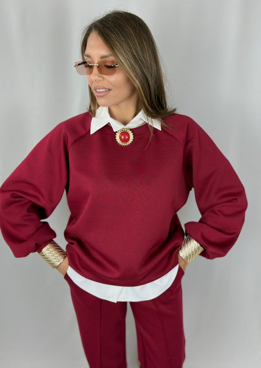 Collana in metallo con ciondolo con pietra incastonata