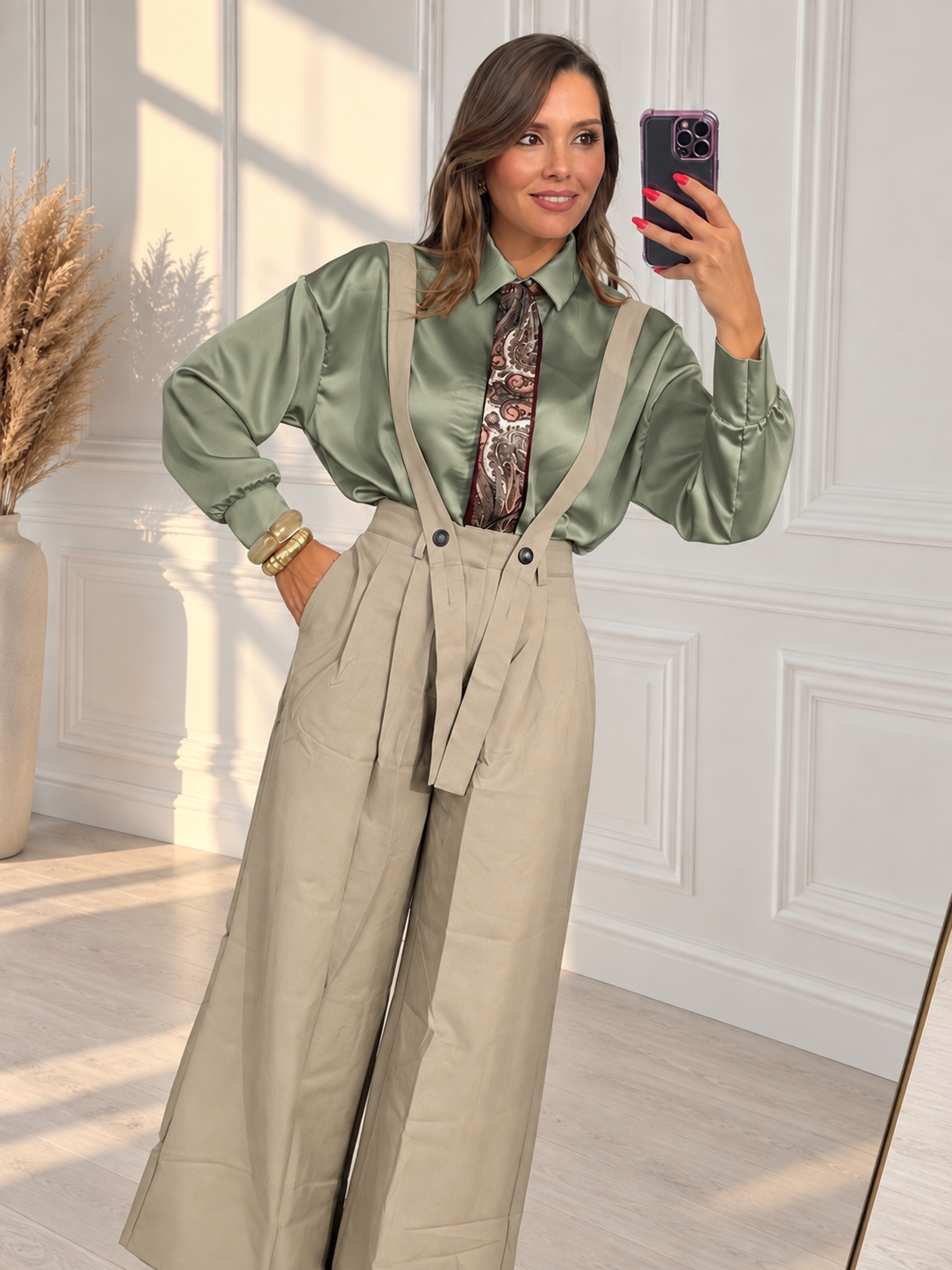 Camicia con foulard