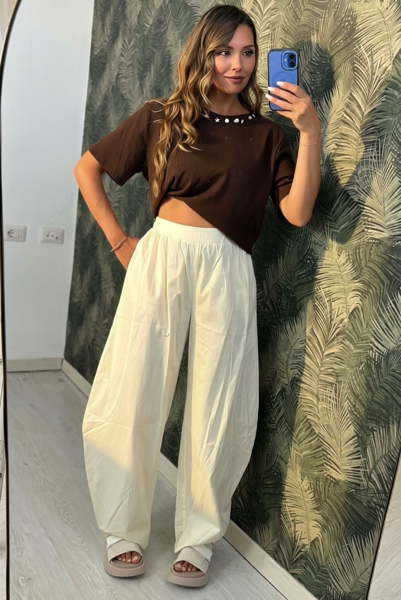 Pantaloni di cotone fresco balloon art.12031