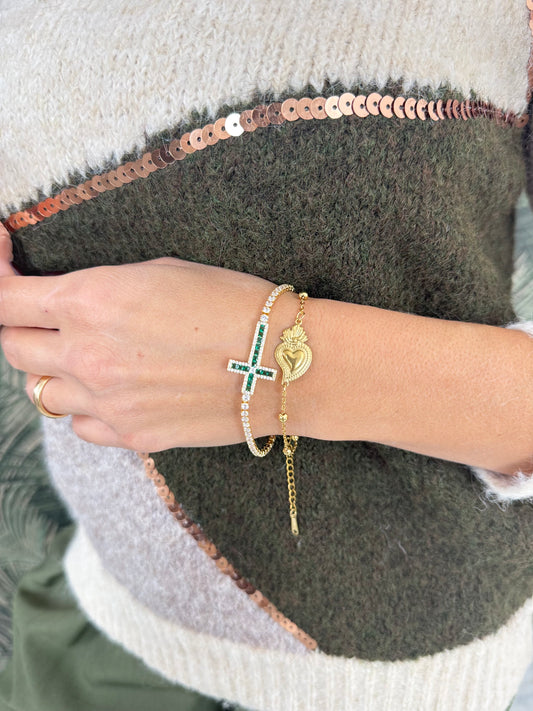 Bracciale rosario con strass