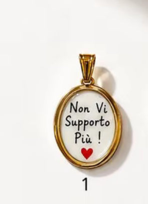 Ciondolo simboliko con frase significativa