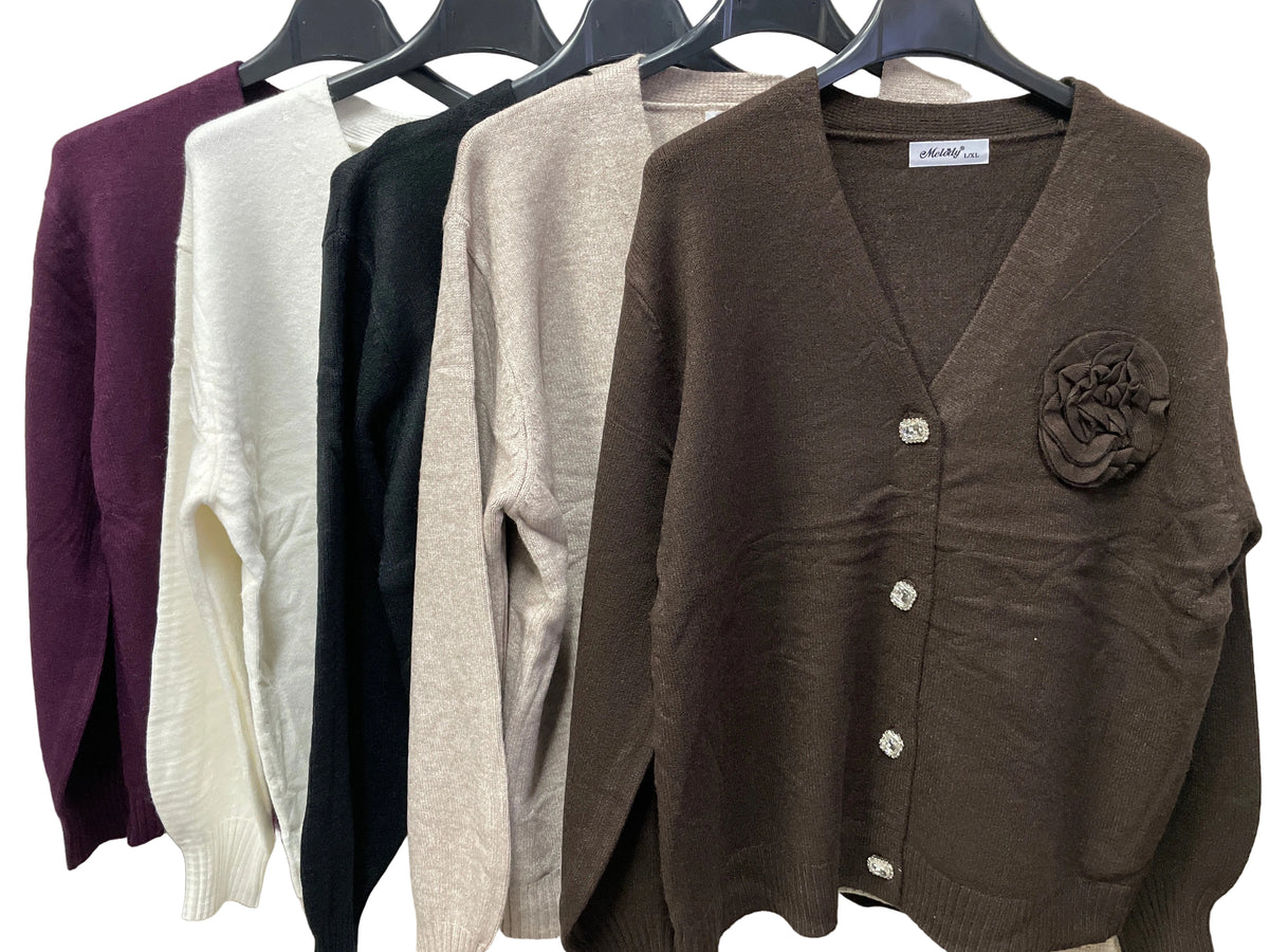 Cardigan con bottoni strass art- ac19696