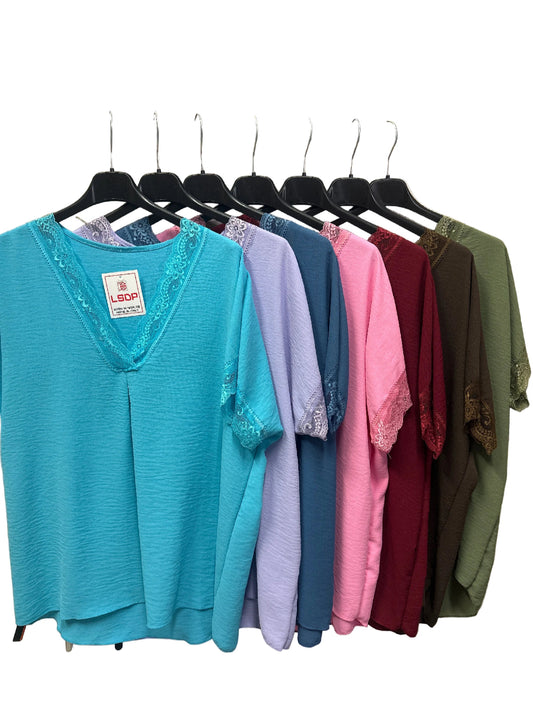 Blusa con ricamo Curvy LSDP