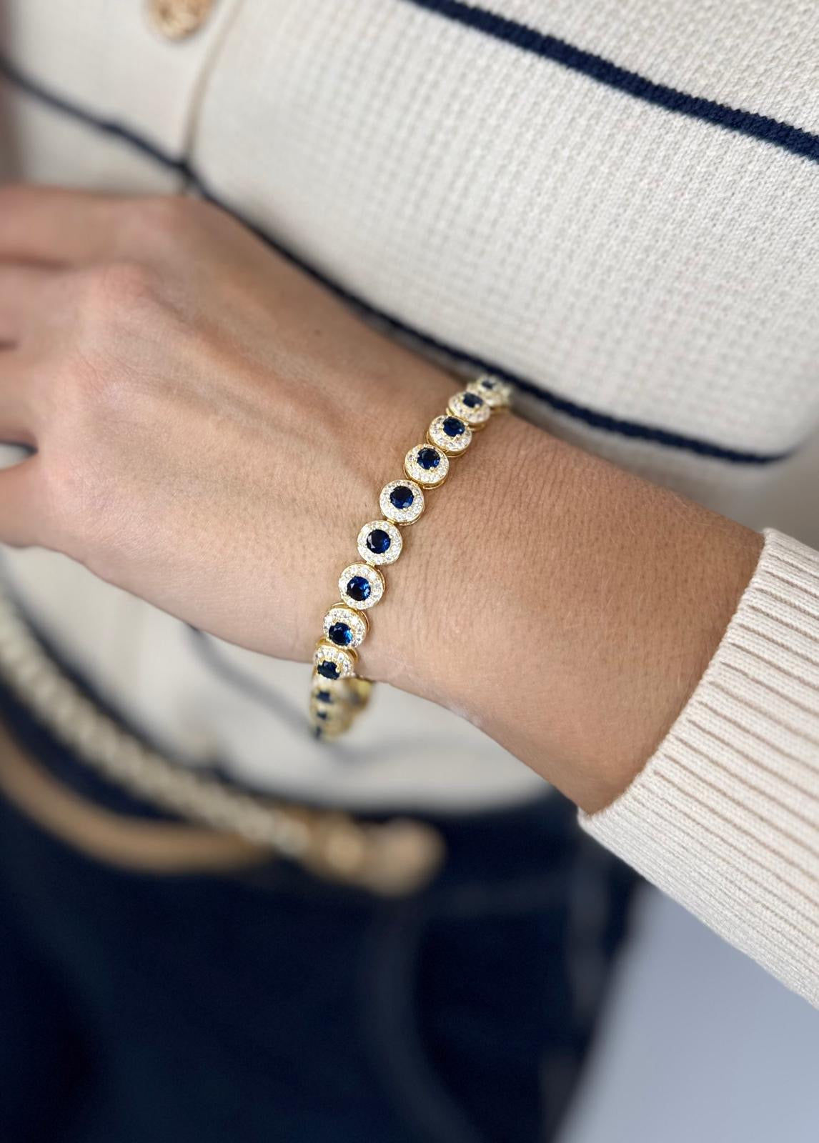 Bracciale con zirconi e strass