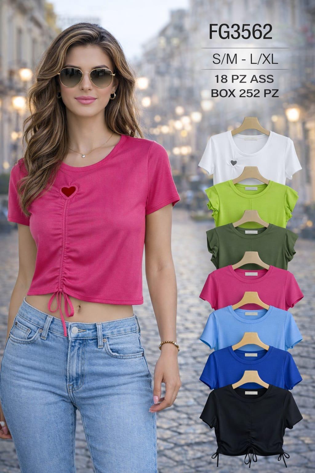 Maglia cuore e laccetto art- fg3097