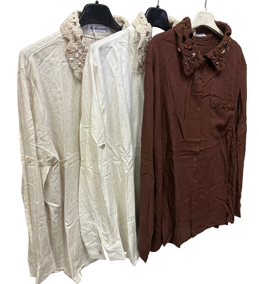 Camicia misto Lino studio amour art.jc-8691