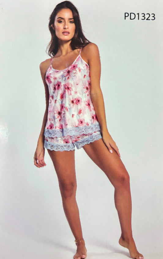 Lingerie BABY DOLL  SATIN ART.PD1323-soft bloom