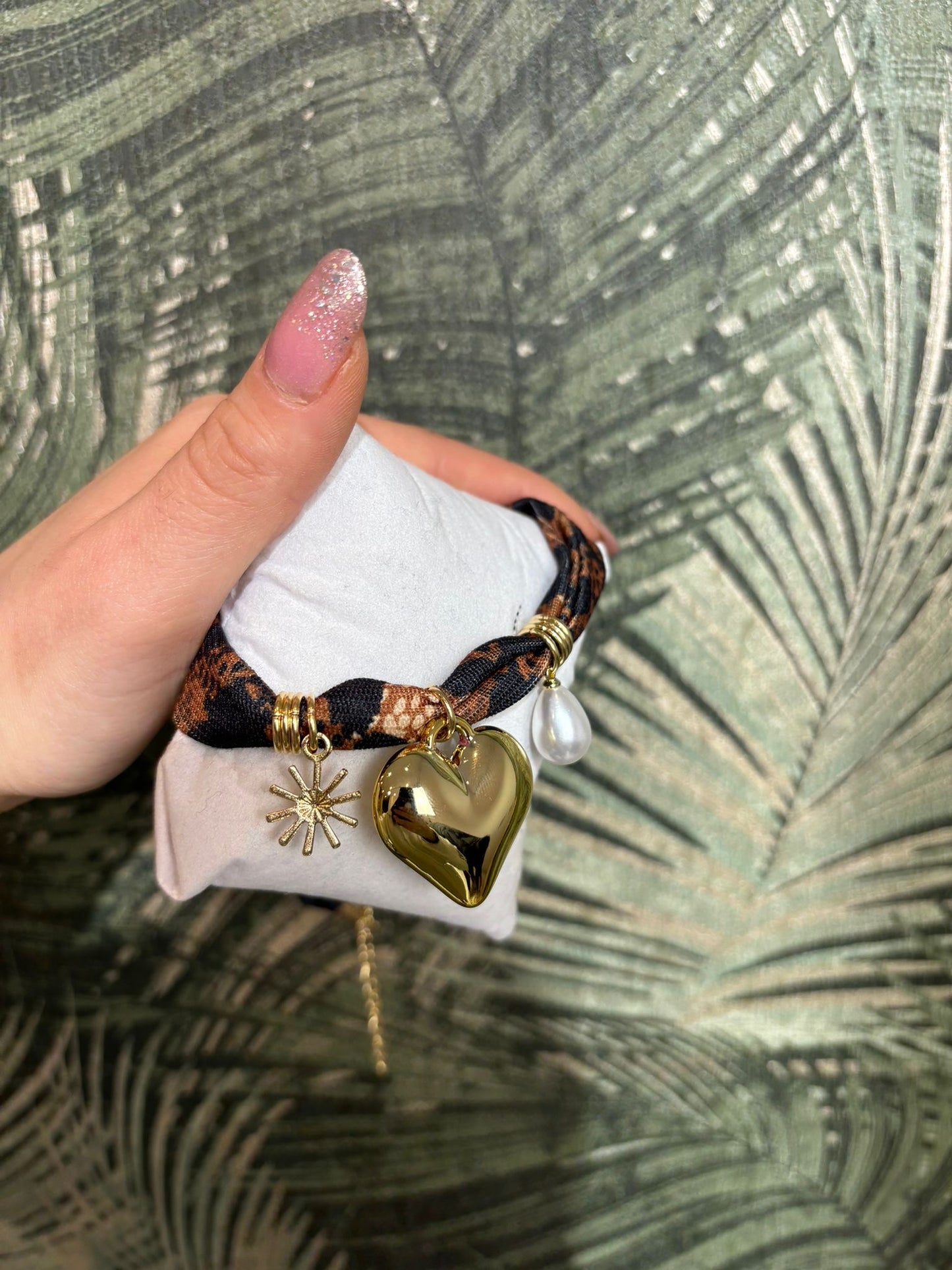 Collana foulard con cuore in acciaio promo