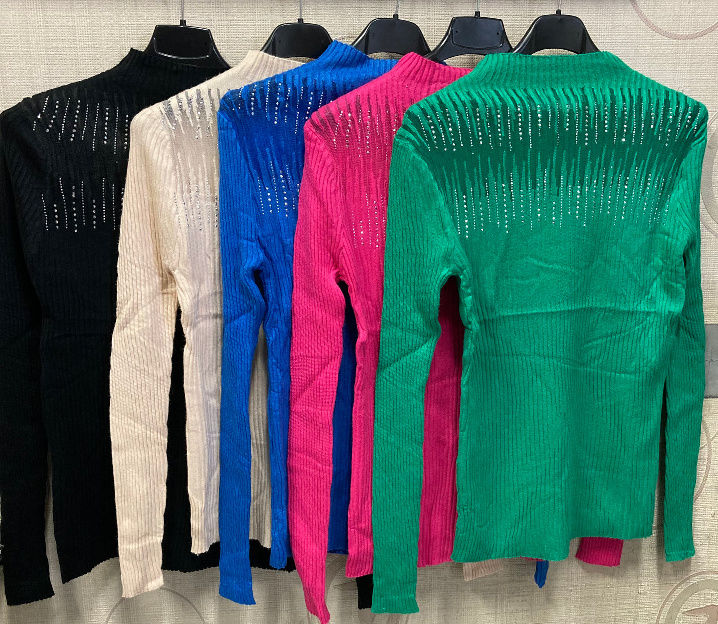 Maglioncino mezzo collo strass art.M-018