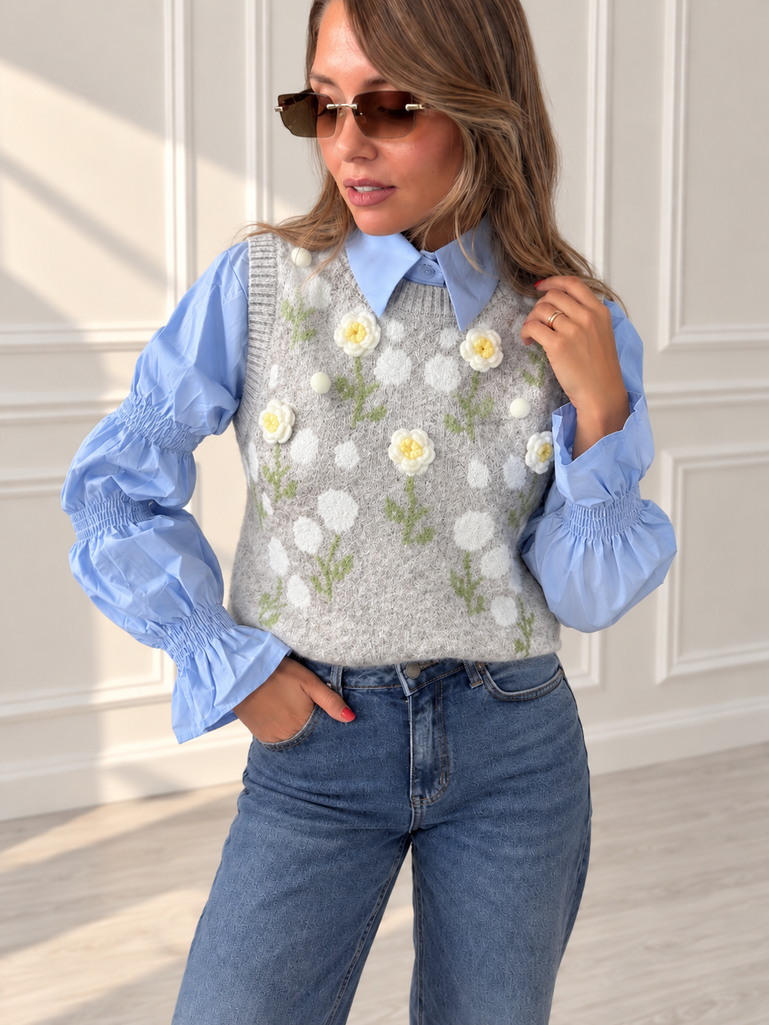 Pull con camicia Jasmine art- y10387